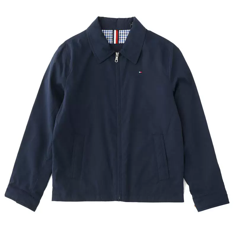 TOMMY HILFIGER 休闲翻领汤米夹克纯色男士薄款外套春秋季 ￥646.09