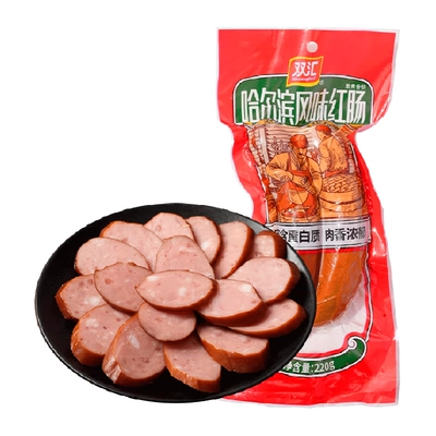 双汇 哈尔滨风味红肠 220g 零食小吃 5.76元+0.53元淘金币
