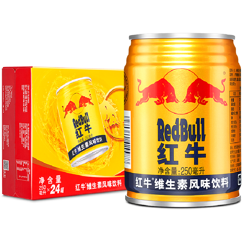 PLUS会员：红牛 (RedBull) 维生素风味饮料 250ml*24罐整箱 *2件 162.4元（合81.2元/
