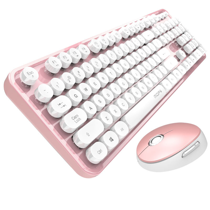 MOFii 摩天手 sweet 无线键鼠套装 白粉色 89元