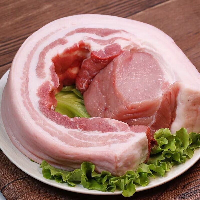 新鲜 土猪 五花肉 5斤 64元（需用券）