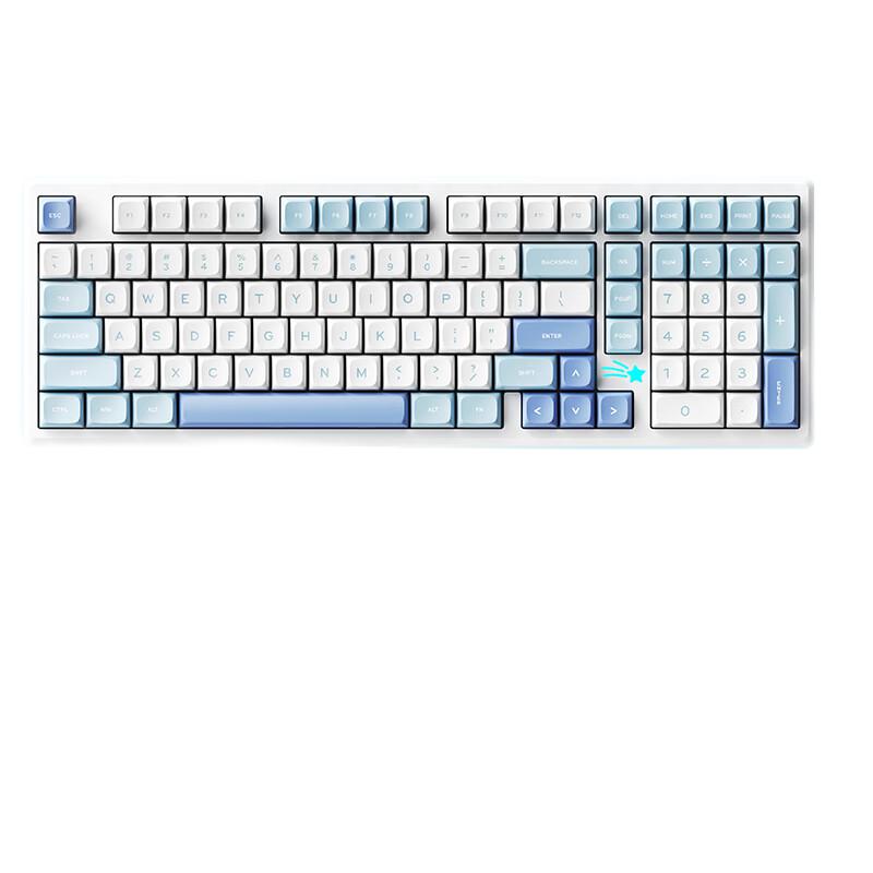 VTER galaxy100 三模铝坨坨机械键盘 101键 汉白玉轴 339元（需用券）