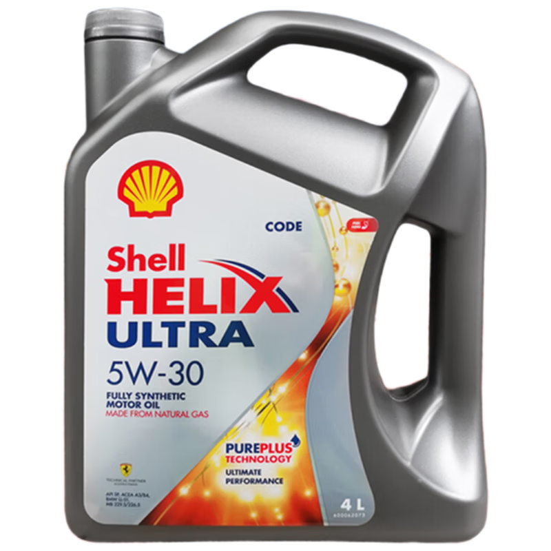 壳牌（Shell）全合成机油 超凡喜力Helix Ultra 5W-30 A3/B4 SP 4L 新加坡进口 193.54元