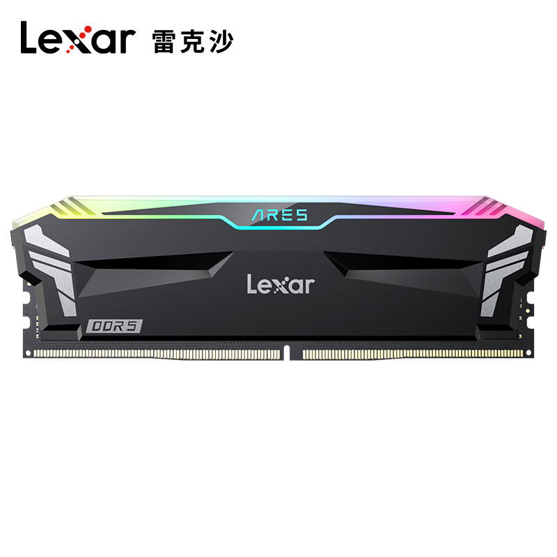 Lexar 雷克沙 Ares战神之刃 DDR5 7200Mhz RGB 台式机内存 灯条 黑色 32GB 16GBx2 海力