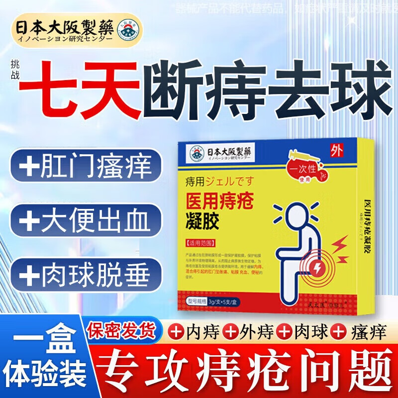 武太医 痔疮膏去肉球卡波姆医用痔疮凝胶正品专用肛门瘙痒内外消痔软膏药