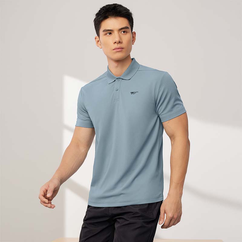 361° 短袖t恤男士春夏季速干衣翻领polo衫跑步运动服652524102D-7 岛灰蓝 2XL 59元(需用券)