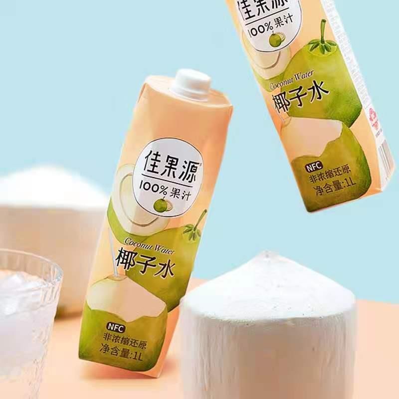 佳果源 100%NFC椰子水泰国原装进口礼盒1L*4瓶 36.4元