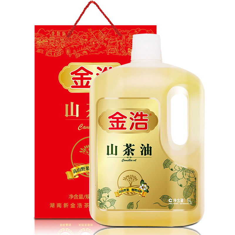 金浩 山茶油食用油5L油茶籽油 礼盒装凉拌炒菜 189.05元