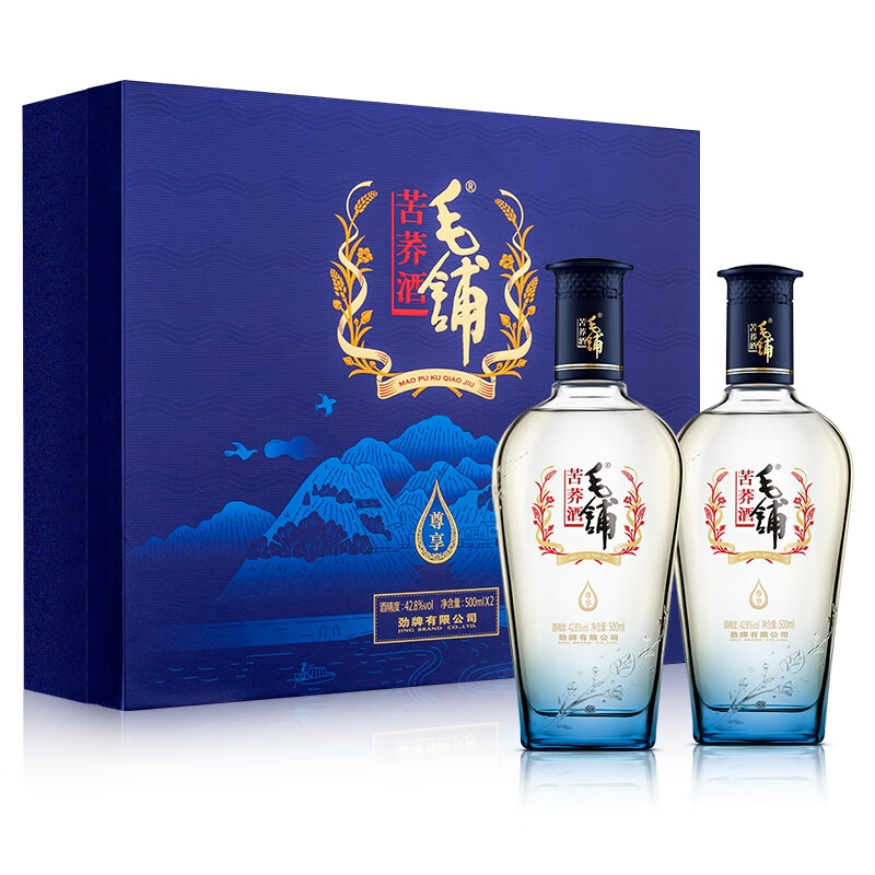 MAO PU 毛铺 苦荞酒 尊享 42.8%vol 白酒 500ml*2瓶 208.46元（需用券）