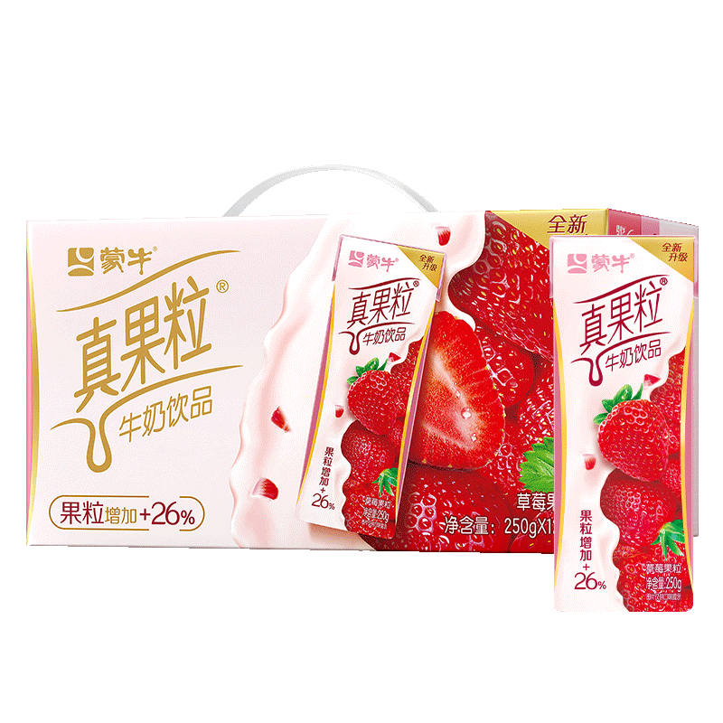 plus会员:蒙牛真果粒 牛奶饮品 草莓 250g×12盒＊3件 49.23元包邮（需领券，合16