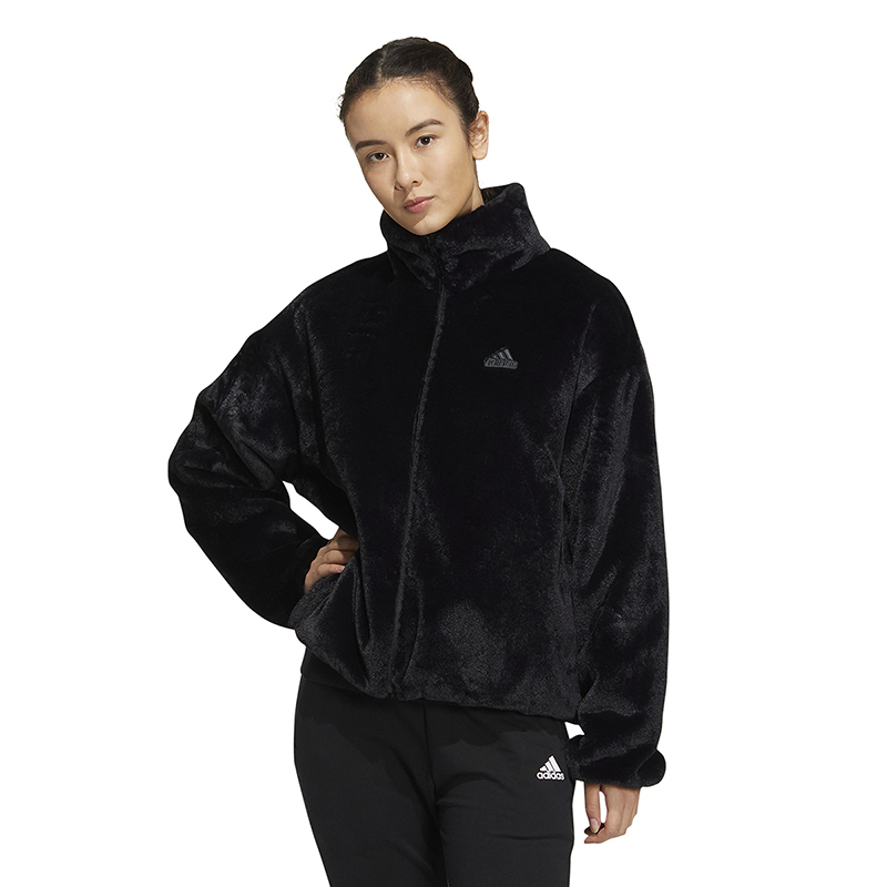 adidas 阿迪达斯 Met Fur Jkt T1 纯色背面刺绣Logo拉链立领夹克外套 984元（需用券