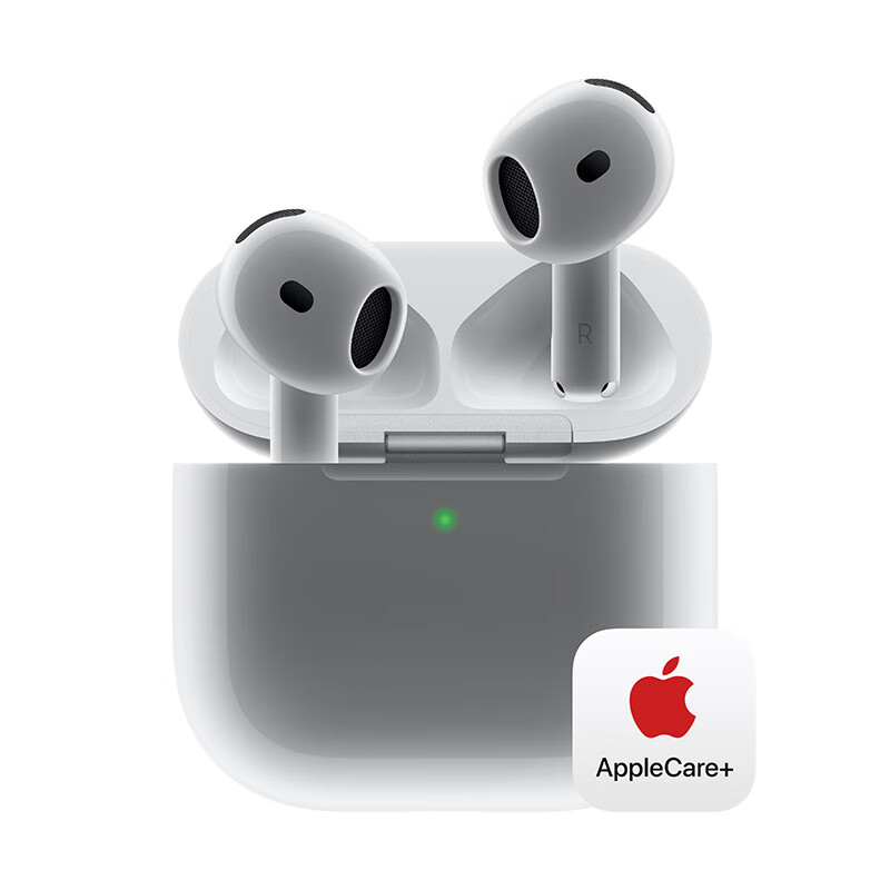 再补券、PLUS会员：Apple 苹果AirPods 4 搭配USB-C充电盒 蓝牙耳机 两年AC+套装版 