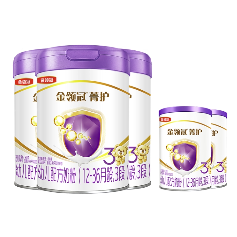 yili 伊利 金领冠 菁护 儿童配方牛奶粉 3段 800g*3+130g*2 518元