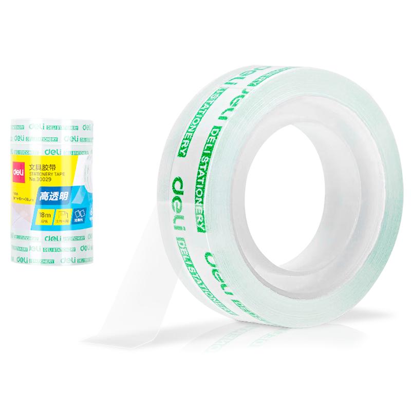 得力 易撕透明胶带 12mm*18m高粘小胶带 6卷/筒 办公用品 30029 1元（需用券）