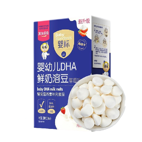 果仙多维 婴幼儿DHA鲜奶溶豆 草莓味 20g 21.48元