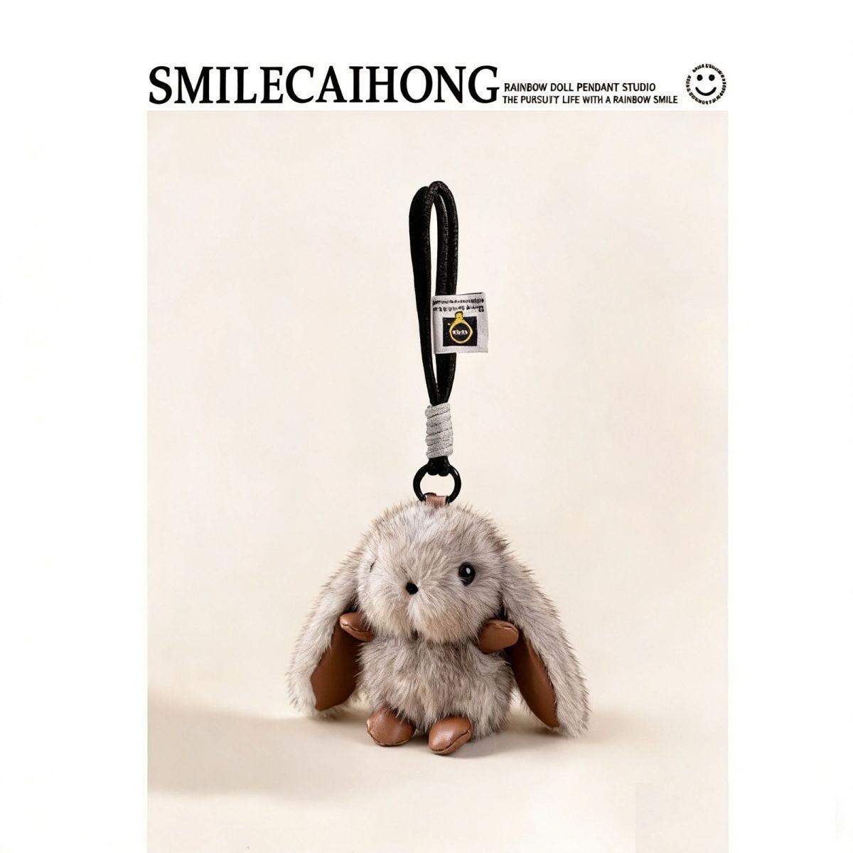 特斯拉 清仓价！日本SIONOIS毛绒可爱兔子书包挂饰公仔皮草汽车钥匙扣挂件 1