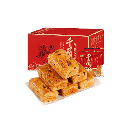 比比赞 手撕千层酥 红豆味 1kg 19.9元