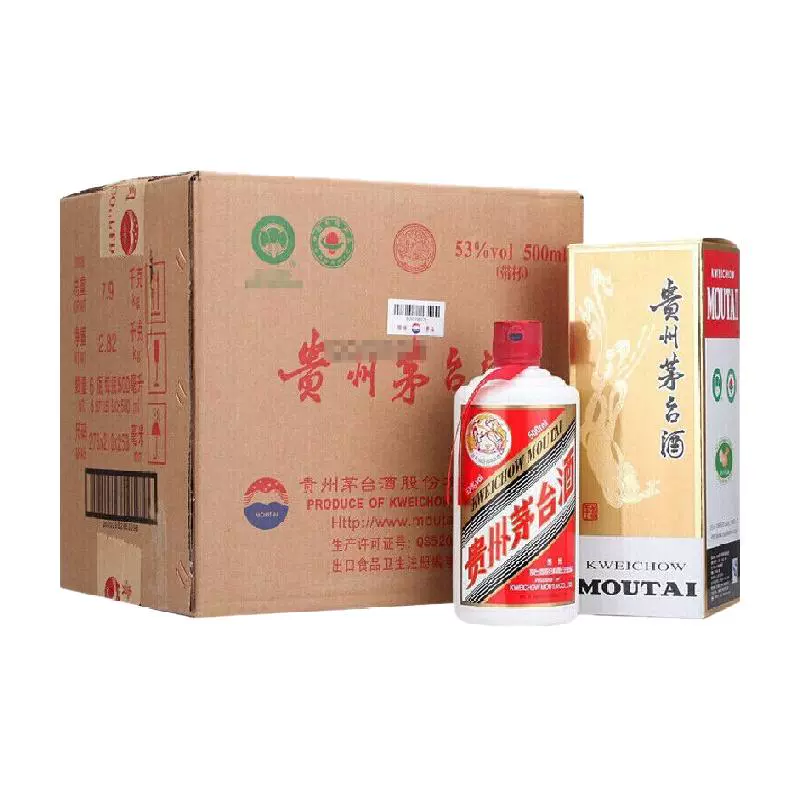 茅台 MOUTAI 飞天茅台 53%Vol. 酱香型 500ml*6瓶 ￥14060