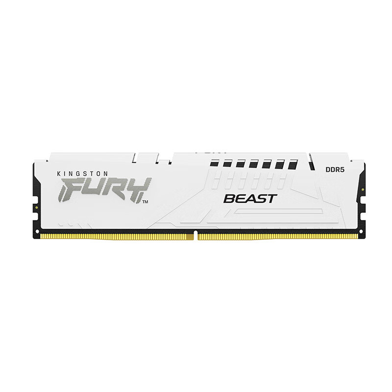 金士顿 FURY Beast超级野兽系列 DDR5 6000MHz 台式机内存 马甲条 白色 32GB（16GBx2