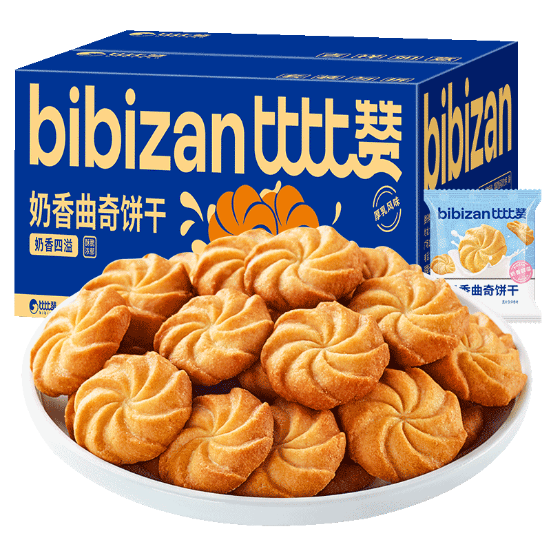 欧鲜生 奶香曲奇饼干 1000g 酥性小包装 9.07元