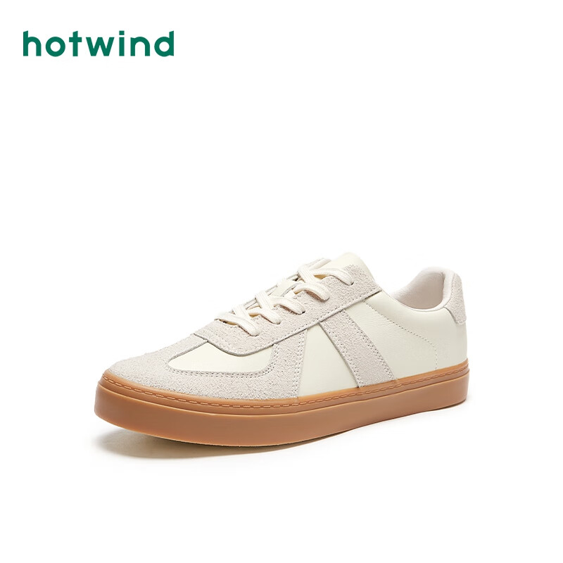 hotwind 热风 男士时尚百搭纯色小白鞋 90.29元（需用券）