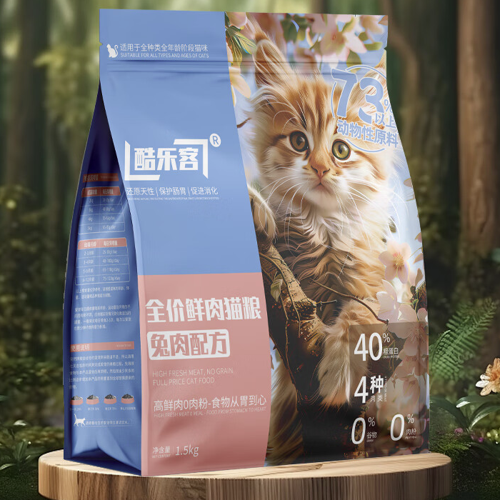 酷乐客 兔肉全阶段猫咪干粮 1.5kg 23.9元（需用券）