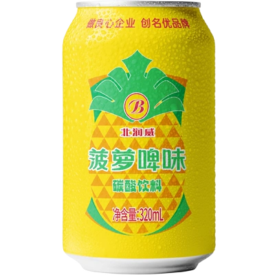 11点开始、天降福利：北润威 菠萝啤320ml*3罐 2.89元包邮