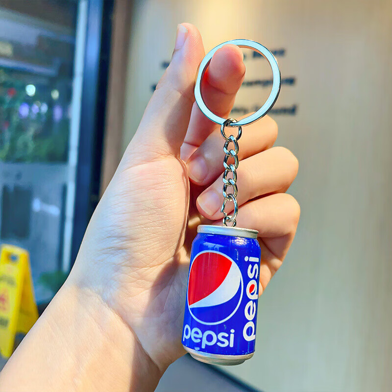 阙惠芸 新款仿真迷你易拉罐可乐雪碧钥匙圈创意钥匙扣 易拉罐-百事可乐 0.0