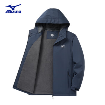 Mizuno 美津浓 户外夹克男连帽梭织印花透气情侣锋衣外套上衣 ￥242.55