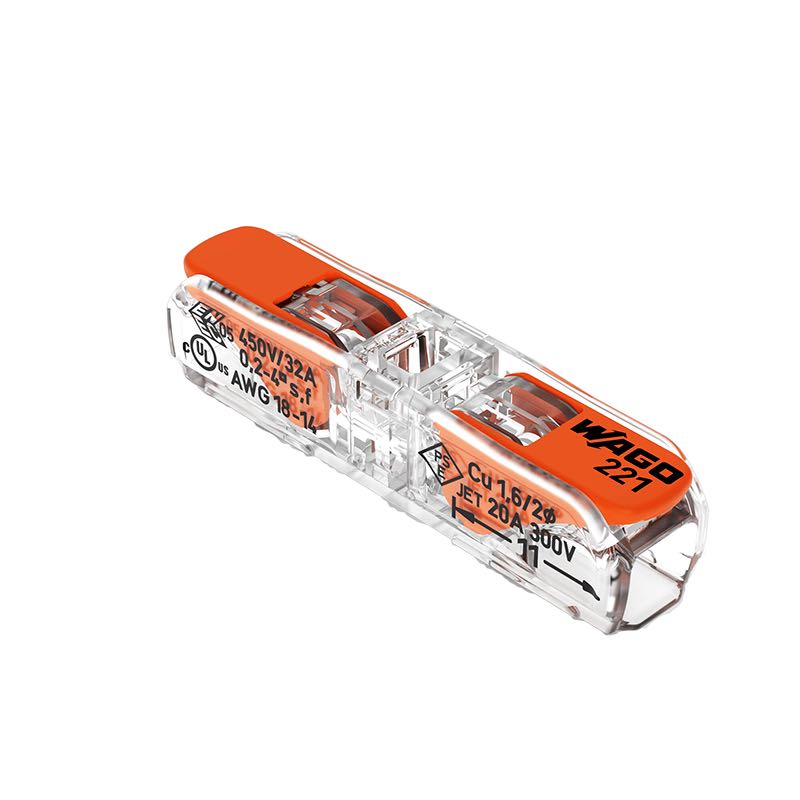 WAGO 万可接线端子 灯具电线接头10只装 软硬线适用221-2411 32元（需买2件，需