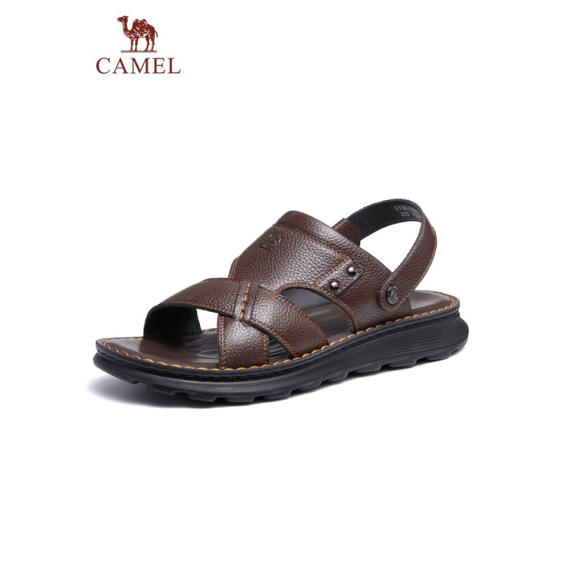 CAMEL 骆驼 男鞋新款柔软凉拖两穿防滑缓震休闲商务凉鞋 棕色 42 166.46元（需