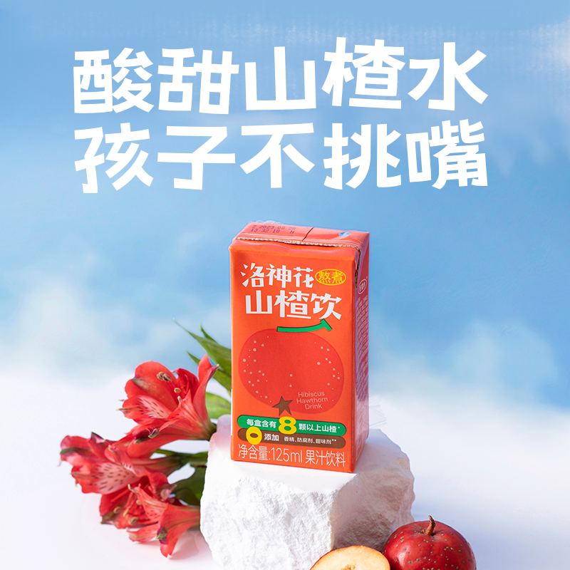 HOPE WATER 好望水 果汁洛神花山楂饮料125ml*4山楂汁便携小包 5.9元