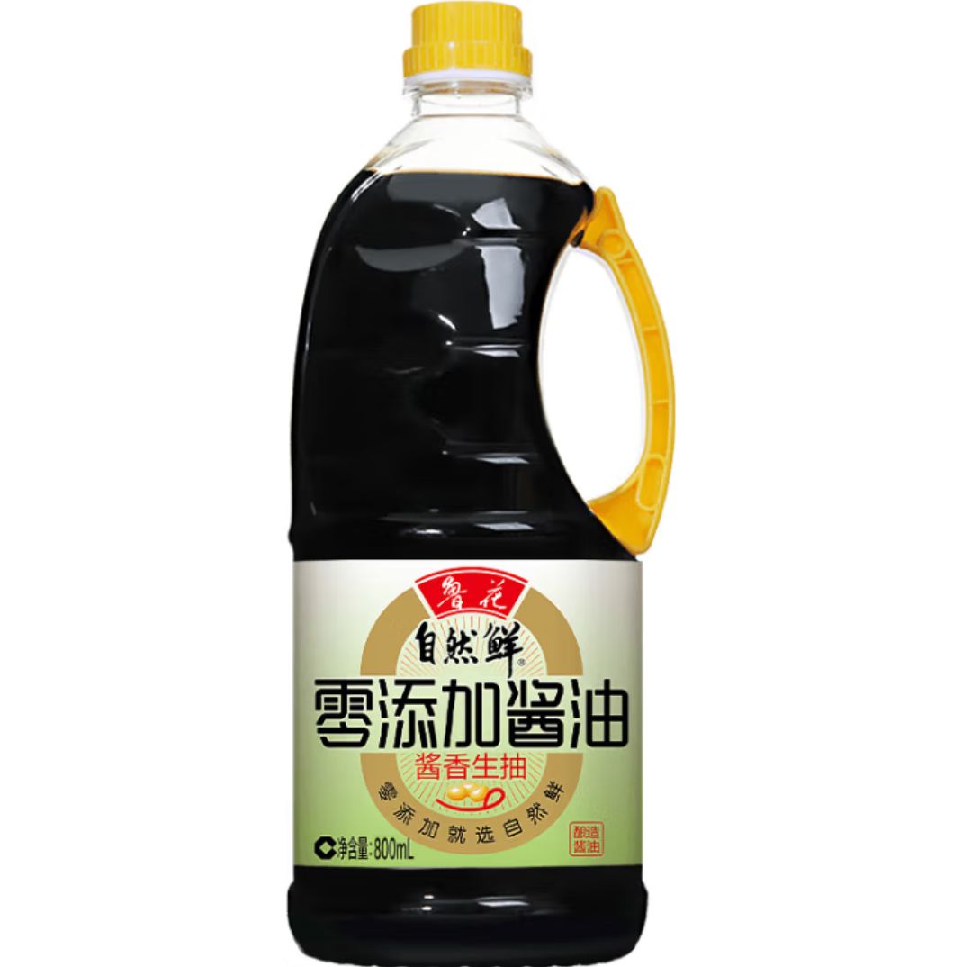 luhua 鲁花 零添 加自然鲜酱香生抽 800ml*1桶 7.56元（需买2件，需用券）