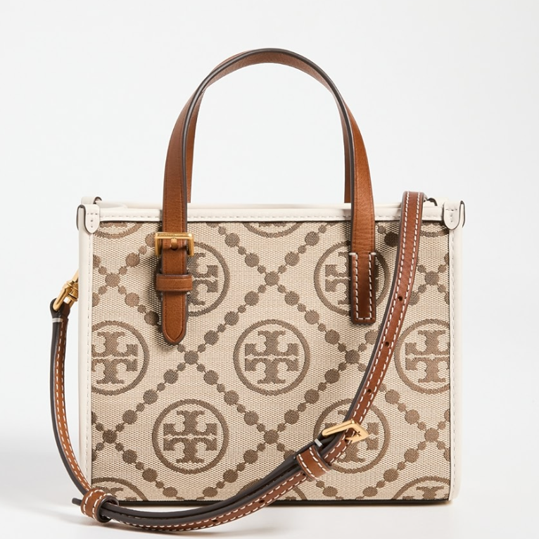 Tory Burch Mini T Monogram 托特包 7.5折 $298.5（约2148.6元）