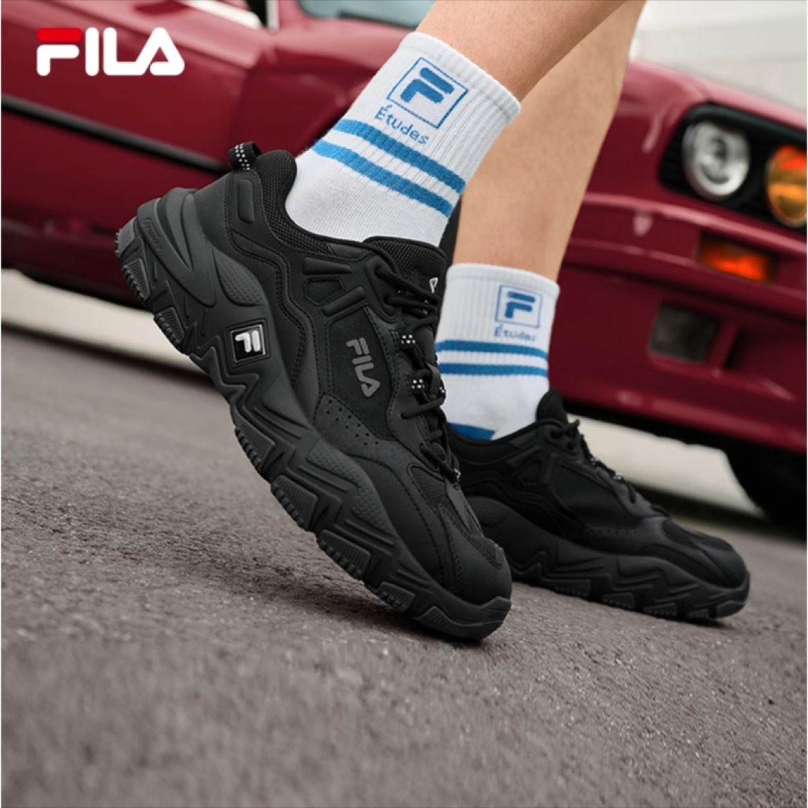 FILA 斐乐官方掠夺者2男鞋跑步鞋2024老爹鞋时尚复古运动鞋 522.71元