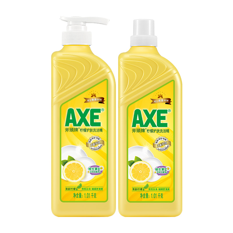 AXE 斧头 牌洗洁精2瓶家用厨房家庭装去油护肤大桶洗碗不伤手实惠装 21.9元
