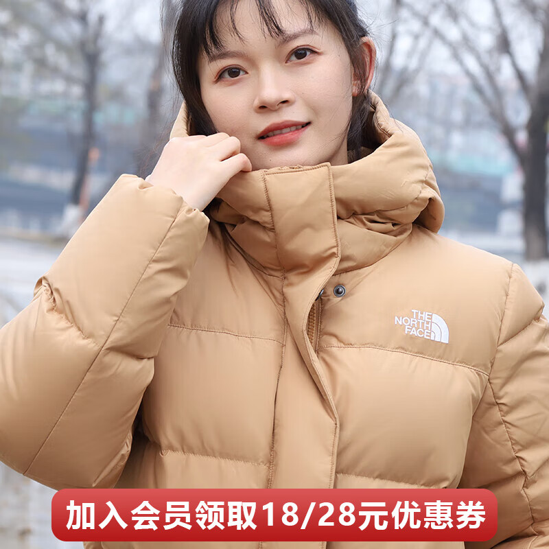 THE NORTH FACE 北面 羽绒服女款秋冬款户外中长款防水防风700蓬鹅绒填充外套 19