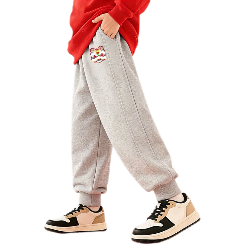 唐狮 儿童加绒运动卫裤 加厚保暖羊羔绒 29.9元（需买2件，需用券）