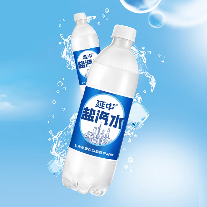 延中 经典原味盐汽水 饮料 600ml*20瓶 整箱塑膜包装 25元 - 线报酷