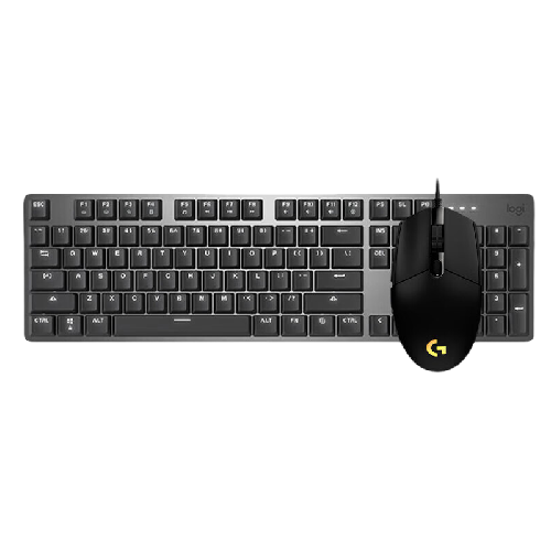 logitech 罗技 K845+G102 有线键鼠套装 黑色 TTC青轴 347.13元