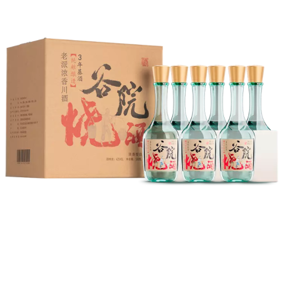 谷小酒 谷院烧酒 42度 浓香型白酒 500ml*6瓶 71.57元（需买3件，需用券）