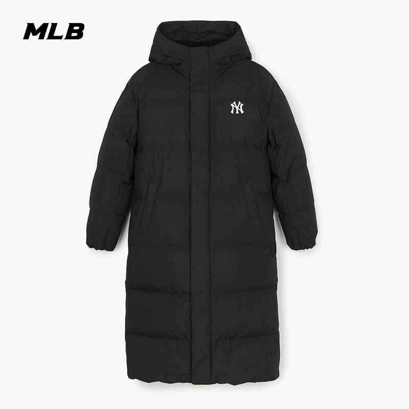 PLUS会员：MLB 长款连帽羽绒服 3ADJB2146-50BKS-S 2376.55元包邮（需用券）