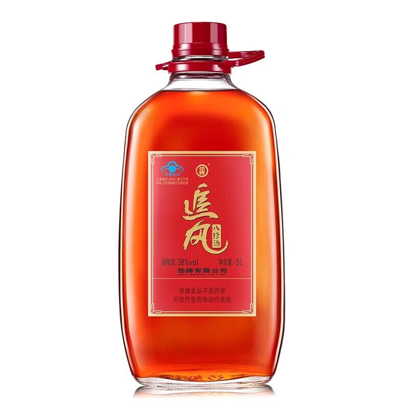 Plus会员：劲牌 中国劲酒 大容量 38度 5L 1桶 追风八珍酒 桶装 169.77元（需领