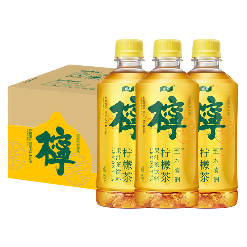 怡宝 至本清润柠檬茶果汁茶饮料450ml×15瓶/箱 33.9元