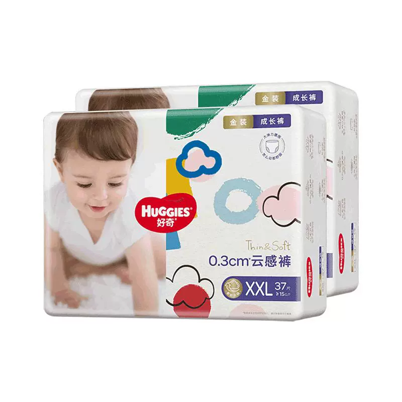 HUGGIES 好奇 金装 成长裤 L124/XL96/XXL74 ￥75.81