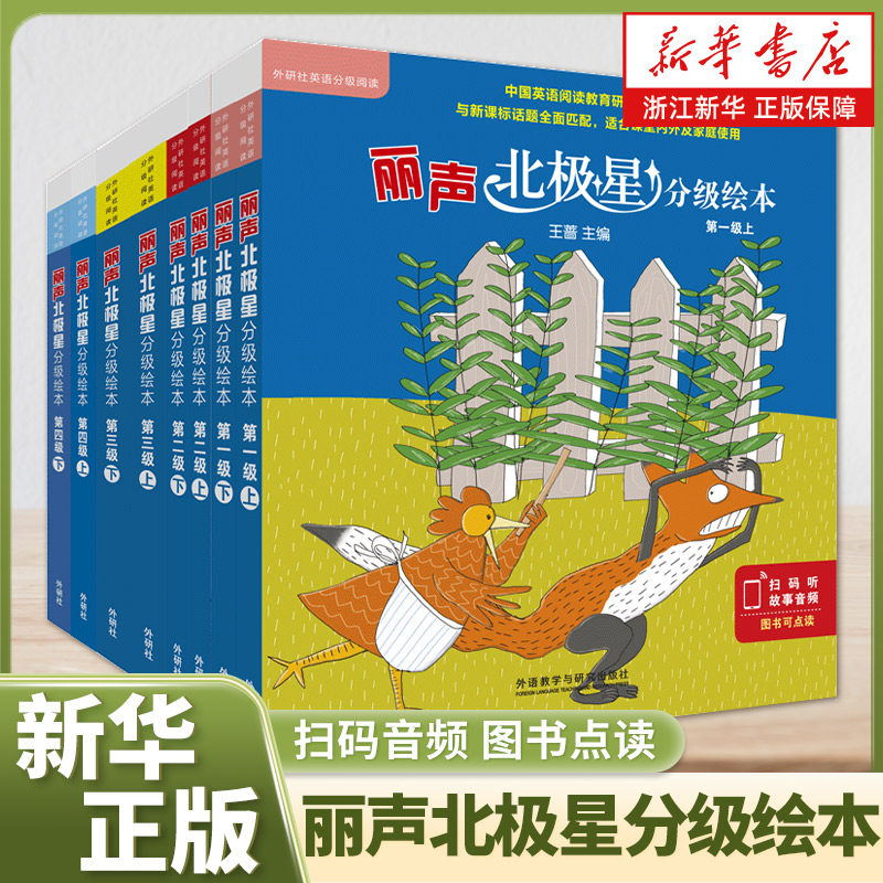 移动端：丽声北极星分级绘本第一二三四级上下全套48册可点读版儿童英语