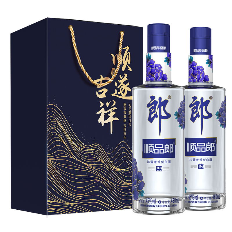 LANGJIU 郎酒 蓝顺 45度 兼香型白酒 480ml*2瓶 87.61元（需用券）