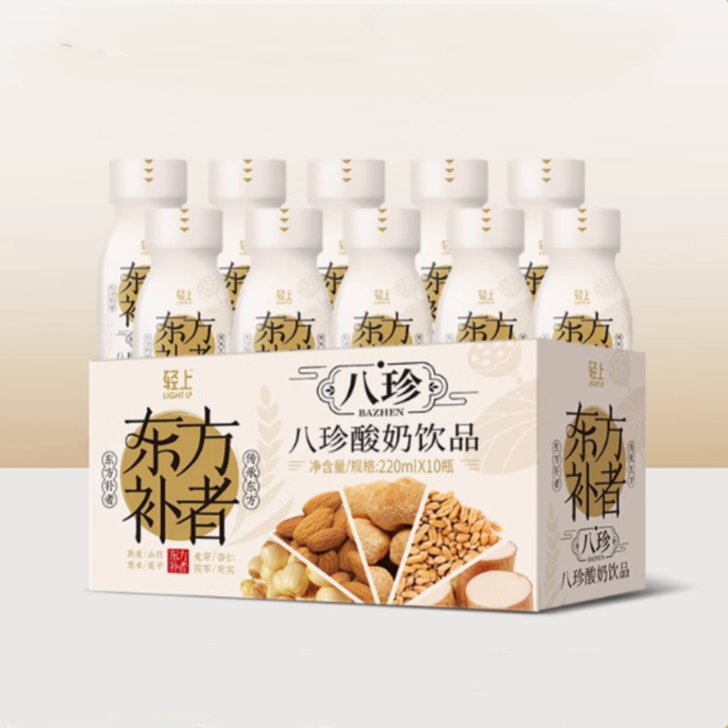 轻上&东方补者 猴头菇八珍酸奶 220ml*10瓶 ￥34.3