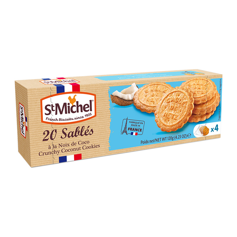 St Michel 圣米希尔 法国椰香曲奇饼干120g休闲零食下午茶小吃 8.05元（需买8件