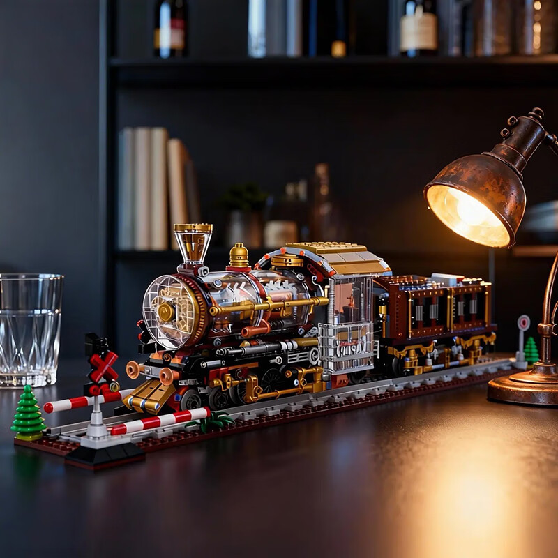 哲高 朋克机械火车 炫酷立体拼装 1970PCS 兼容乐高积木 99元包邮